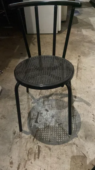 6 Sillas Metálicas Negras