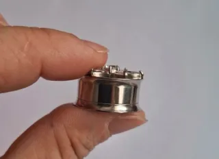 Pendientes dilatación flor brillantes acero 20mm