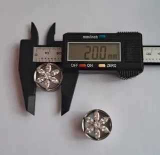 Pendientes dilatación flor brillantes acero 20mm