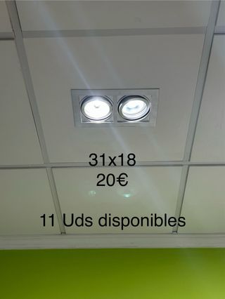 Foco LED doble para techo 31x18cm