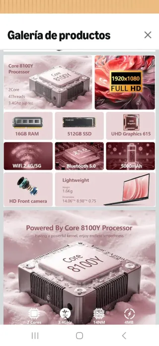 Portátil 15.6 FHD IPS 1920x1080