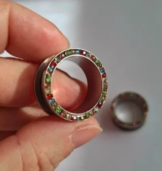 Pendientes dilatación acero 20mm brillantes color