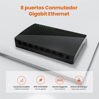Tenda SG108 Switch de Escritorio Gigabit de 8 Puertos