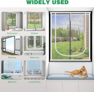 Pantalla para ventana de gato, protección para mascotas de 110 X 150 CM