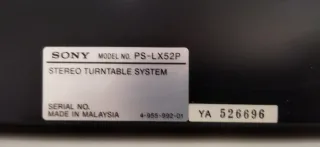 Giradischi Sony PS LX52P. 34,5 cm larghezza 33 fondo 9