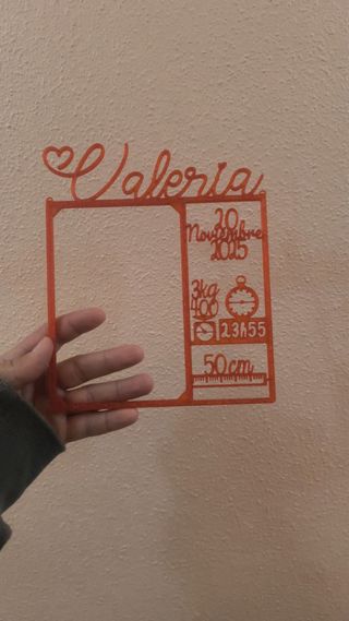 Marco personalizado recién nacido.