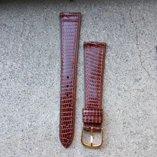 Cinturino vintage lucertola marrone