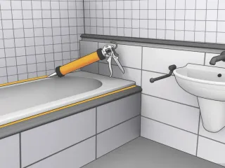 Masilla de silicona Sikaseal 108 Sanitario - blanco - cartucho de 300 ml