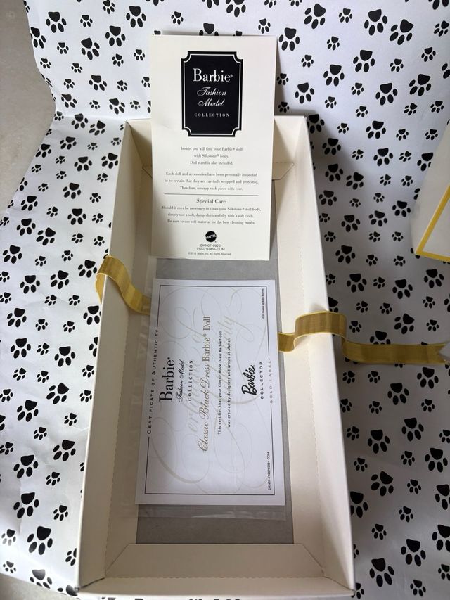 Barbie Silkstone Classic Black Dress Gold Label