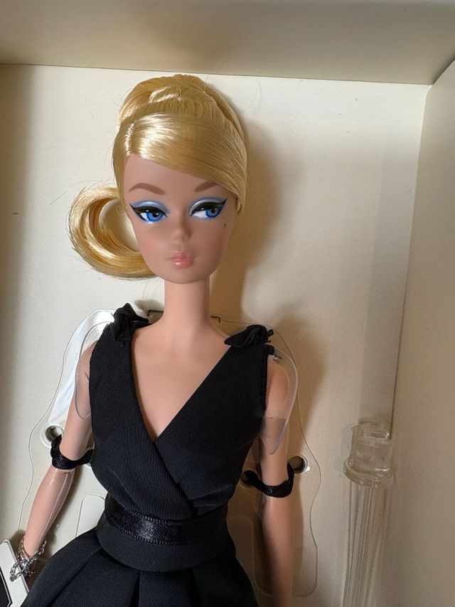 Barbie Silkstone Classic Black Dress Gold Label