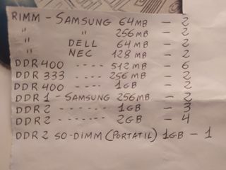 RAM antiguas cantidad en foto y LEER