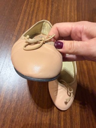 Ballerine in pelle beige
