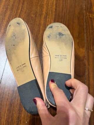 Ballerine in pelle beige