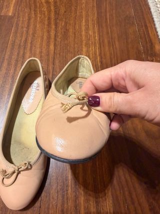 Ballerine in pelle beige