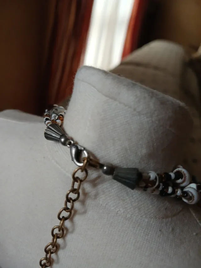 Collana vintage multifilo fatta a mano