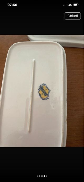 Set Limoges Salsiera e Vassoi Fiori Azzurri