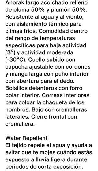 Abrigo largo Zara plumífero burdeos