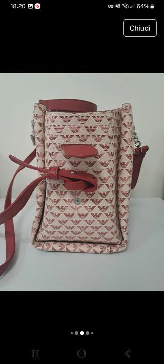 Borsa Emporio Armani Beige e Rossa