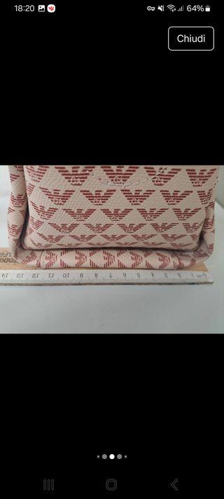 Borsa Emporio Armani Beige e Rossa