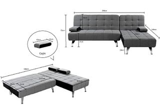 HERMOSO SOFA CAMA EN TERCIOPELO