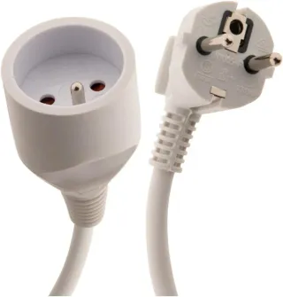 Alargador 16A 2P+T HO5VV-F 3G1.5mm² Blanco 10m