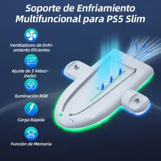 Wigearss PS5 Slim Soporte Vertical Ventiladores de Refrigeración