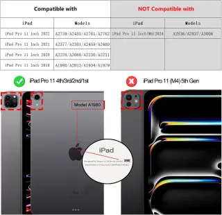 VAGHVEO Funda para iPad Pro 11 Pulgadas 2022/2021/2020/2018