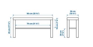 LACK Mueble TV / Banquito Negro de IKEA
