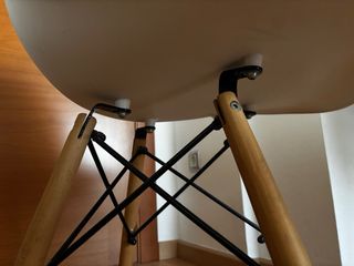 Silla Nórdica Blanca Patas Madera