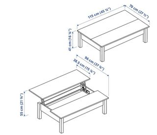 Mesa Centro Elevable IKEA TRULSTORP Blanca