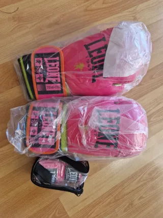 Guantes Boxeo Leone 1947 Rosa 10 OZ
