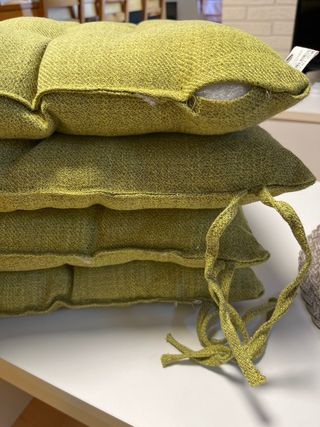 Cojines verdes para silla (pack de 4)