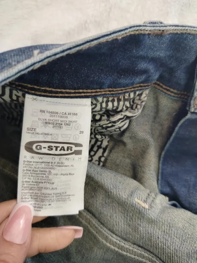 Falda G-Star Azul Denim