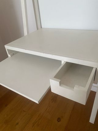 Escritorio Banak Blanco con Estantería
