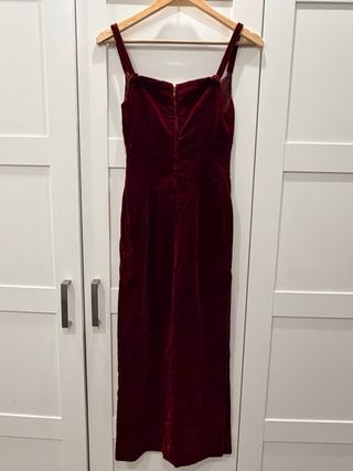 Vestido fiesta terciopelo burdeos T.36