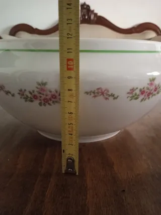 Zuppiera vintage porcellana floreale