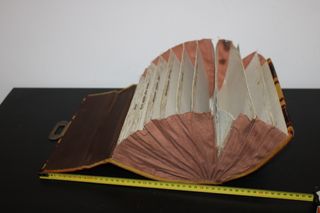 Cartella vintage a righe anni '60