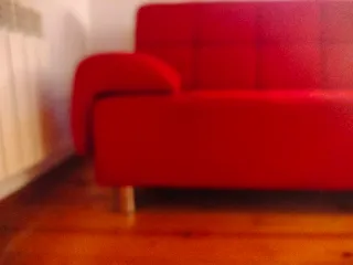 Sofá Cama Rojo Tela Fácil Apertura,r