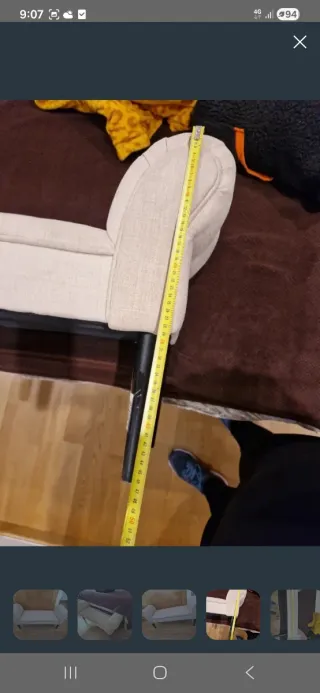 Banco pie de cama beige tela