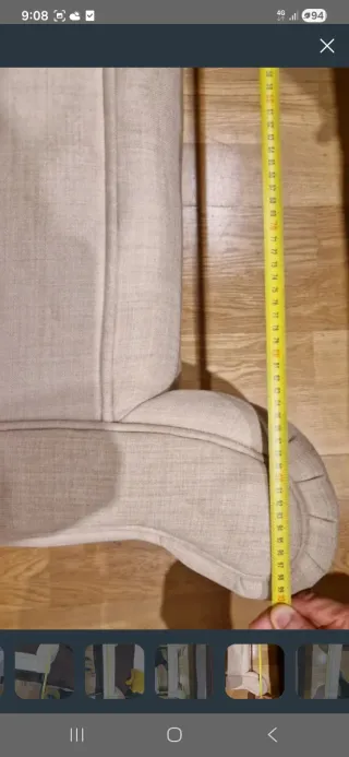 Banco pie de cama beige tela