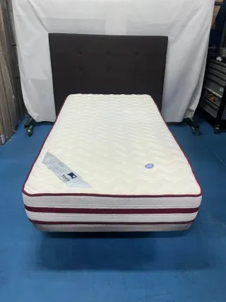 Base tapizada + Colchón 105x190