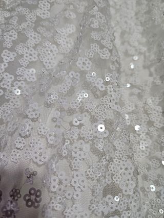 Vestito bianco bambina paillettes elegante