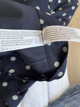 Falda de seda con lunares