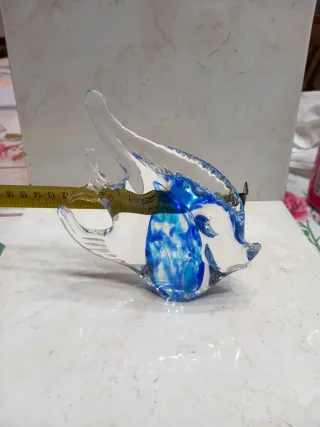 Pesce piatto Murano blu BLU