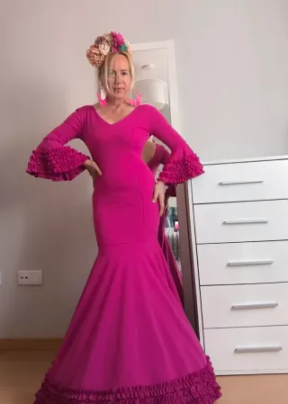 Vestido Flamenca Rosa Talla Única
