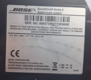 Altavoz Bose con Dock para iPod