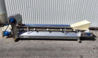 Cinta transportadora en acero inox tipo V