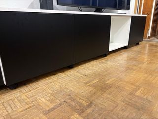 Mueble de Almacenamiento Blanco y Negro