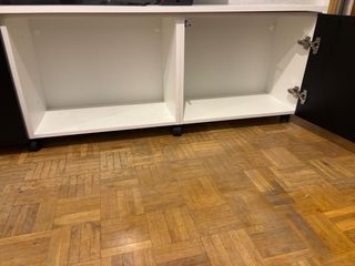 Mueble de Almacenamiento Blanco y Negro