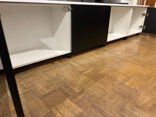 Mueble de Almacenamiento Blanco y Negro